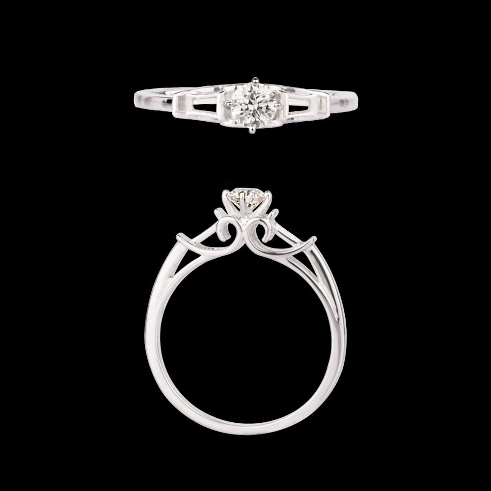 18K White Gold Diamond Ring - 0.24ct VS-IJ