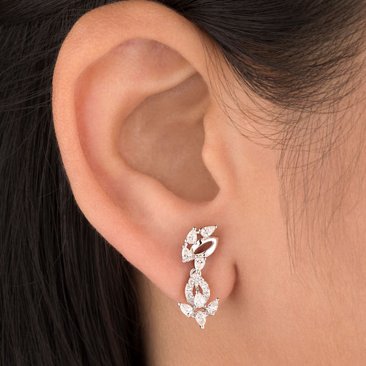 18K White Gold Diamond Earrings - 0.665ct VVS-FG