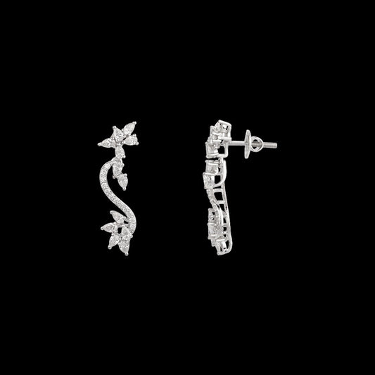 18K White Gold Diamond Earrings - 1.061ct VVS-FG