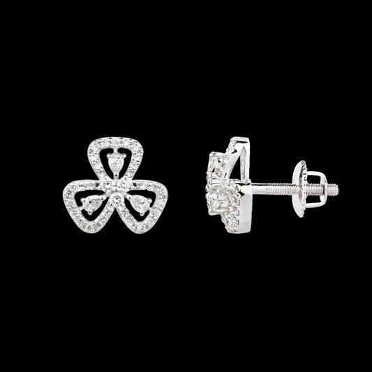 18K White Gold Diamond Earrings - 0.564ct VVS-VS-EF