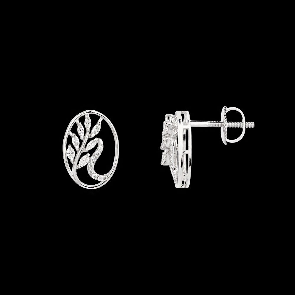 18K White Gold Diamond Earrings - 0.476ct VVS-VS-EF