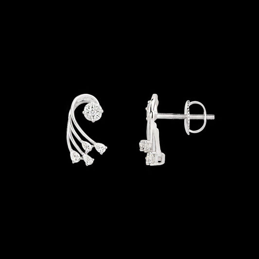 18K White Gold Diamond Earrings - 0.535ct VVS-VS-EF