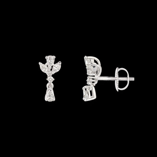 18K White Gold Diamond Earrings - 0.473ct VVS-VS-EF