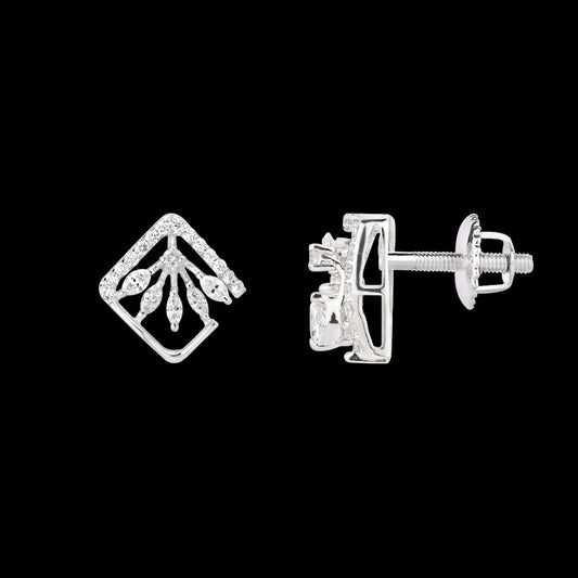 18K White Gold Diamond Earrings - 0.523ct VVS-VS-EF