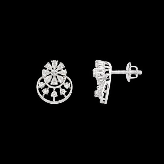 18K White Gold Diamond Earrings - 0.671ct VVS-VS-EF