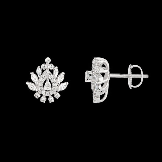18K White Gold Diamond Earrings - 0.625ct VVS-VS-EF