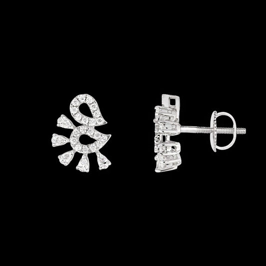 18K White Gold Diamond Earrings - 0.471ct VVS-VS-EF