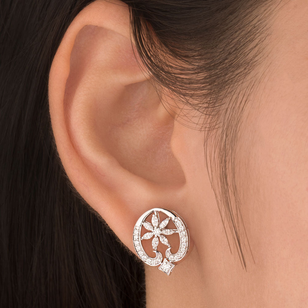 18K White Gold Diamond Earrings - 0.619ct VVS-VS-EF