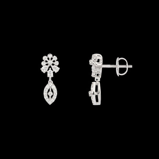 18K White Gold Diamond Earrings - 0.498ct VVS-VS-EF