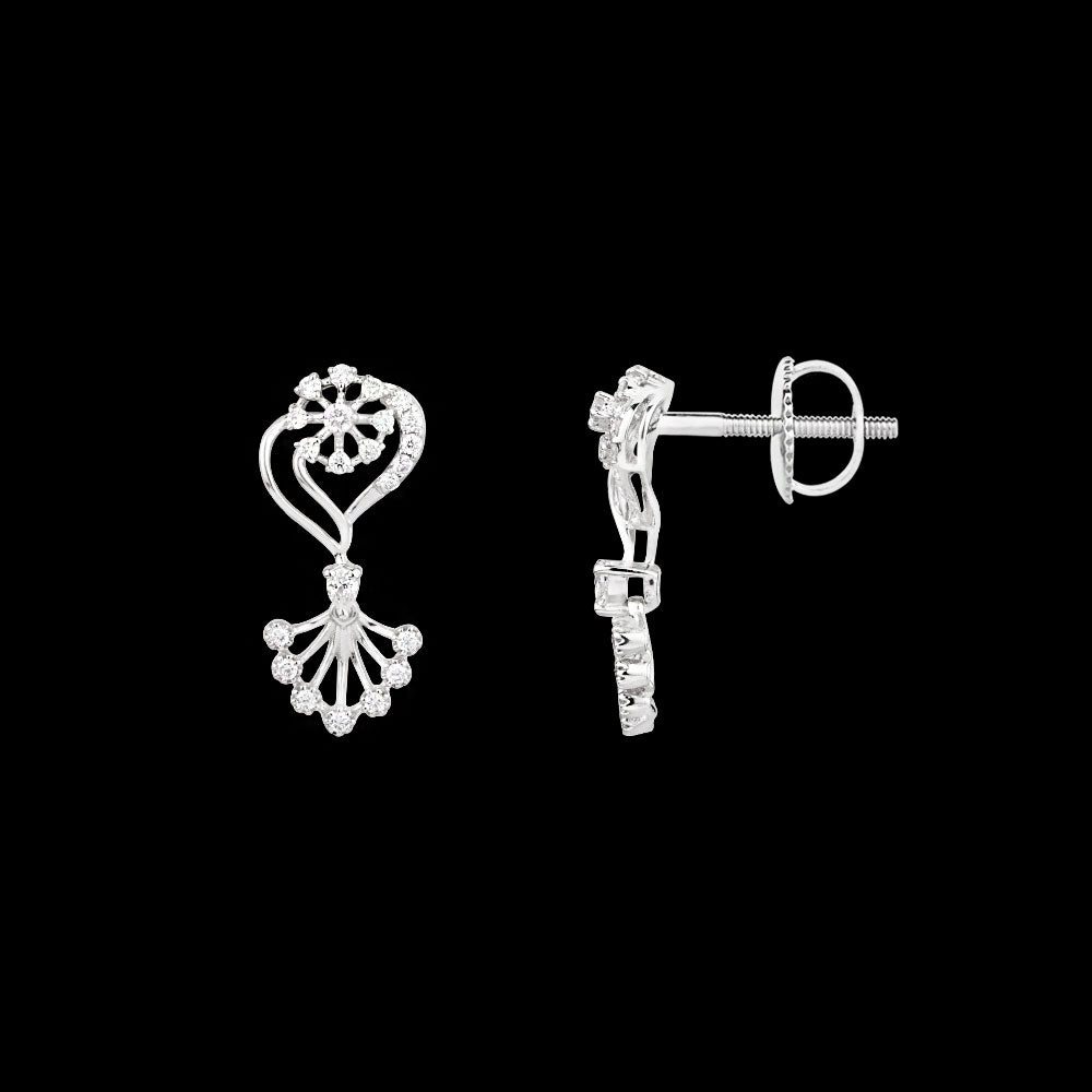 18K White Gold Diamond Earrings - 0.353ct VVS-VS-EF