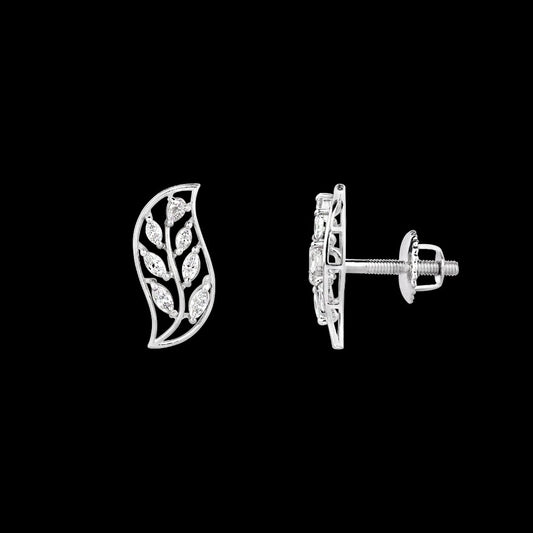 18K White Gold Diamond Earrings - 0.569ct VVS-FG