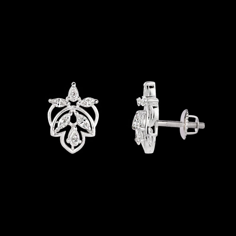 18K White Gold Diamond Earrings - 0.44ct VVS-FG