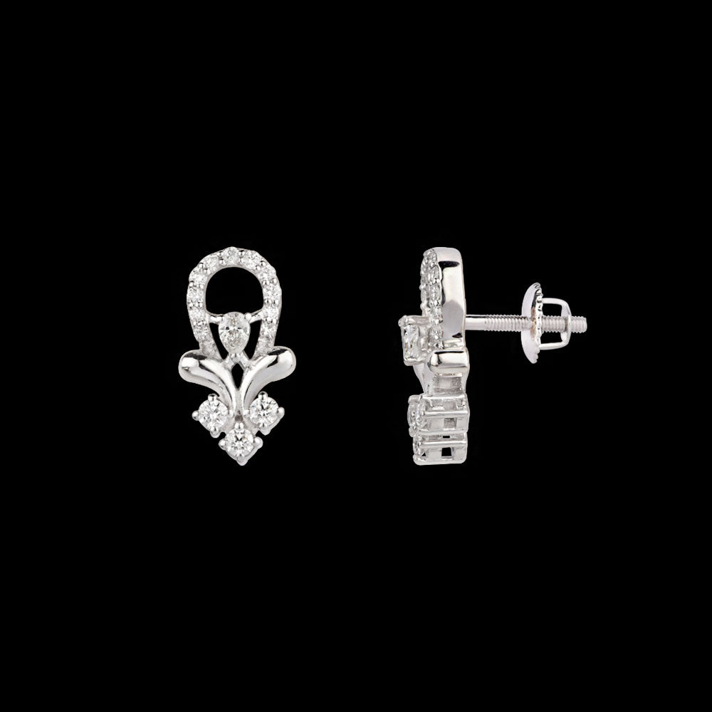 18K White Gold Diamond Earrings - 0.315ct VVS-FG
