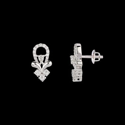 18K White Gold Diamond Earrings - 0.315ct VVS-FG