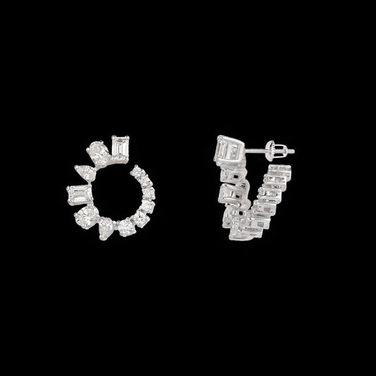 18K White Gold Diamond Earrings - 1.161ct VVS-FG