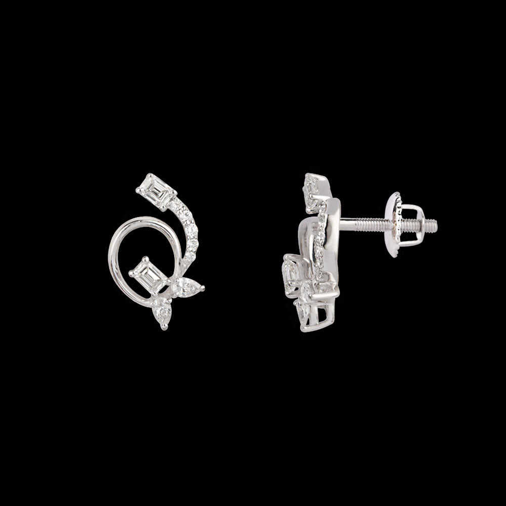 18K White Gold Diamond Earrings - 0.518ct VVS-FG