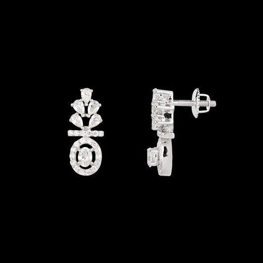 18K White Gold Diamond Earrings - 0.668ct VVS-FG