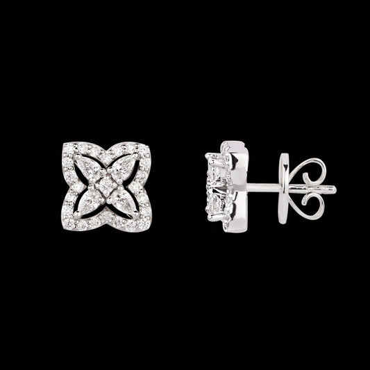 18K White Gold Diamond Earrings - 0.472ct VVS-VS-EF