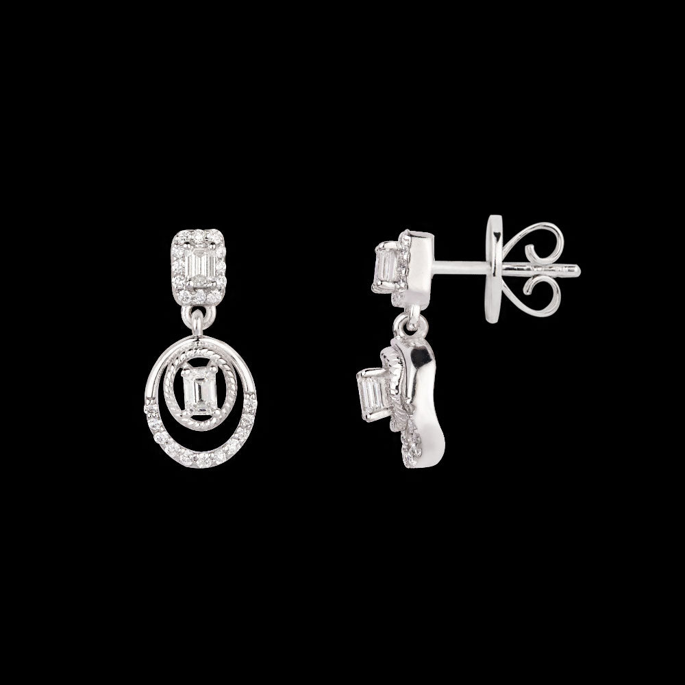18K White Gold Diamond Earrings - 0.524ct VVS-EF