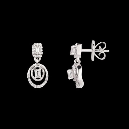 18K White Gold Diamond Earrings - 0.524ct VVS-EF