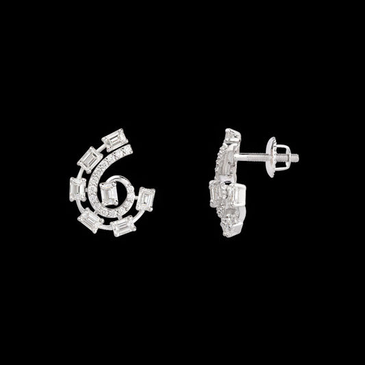 18K White Gold Diamond Earrings - 1.294ct VVS-FG