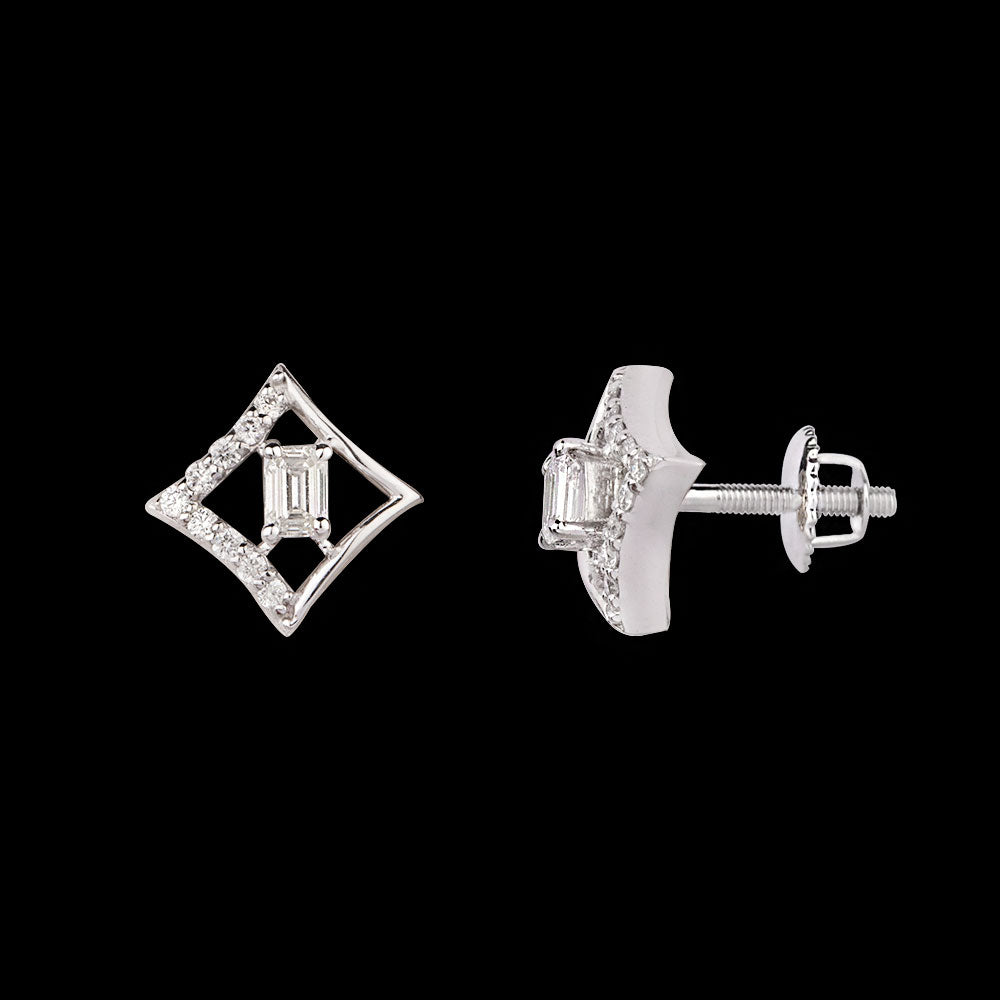 18K White Gold Diamond Earrings - 0.249ct VVS-EF
