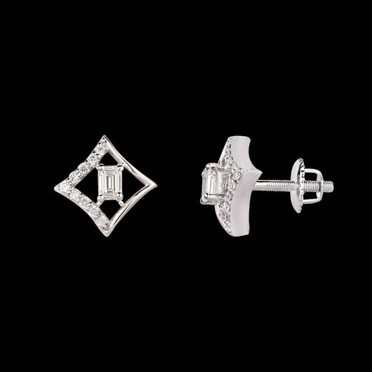 18K White Gold Diamond Earrings - 0.249ct VVS-EF