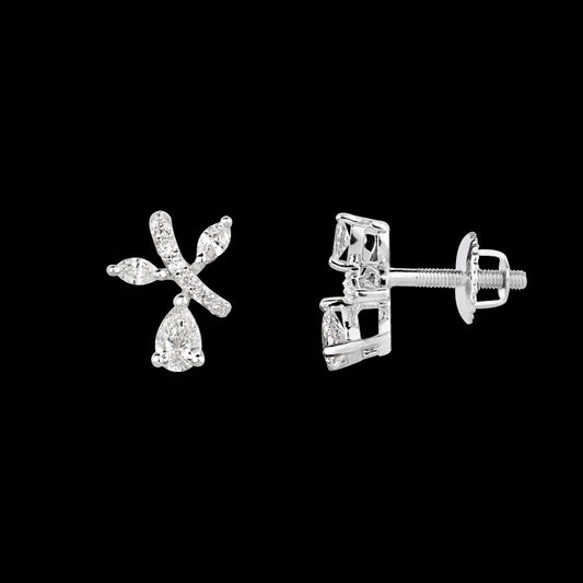 18K White Gold Diamond Earrings - 0.44ct VVS-FG