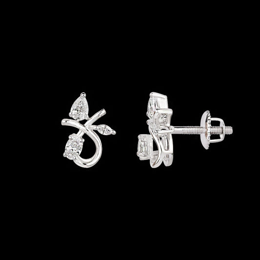 18K White Gold Diamond Earrings - 0.511ct VVS-FG