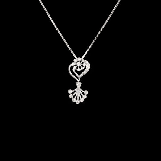 18K White Gold Diamond Pendant - 0.371ct VS-SI-GH