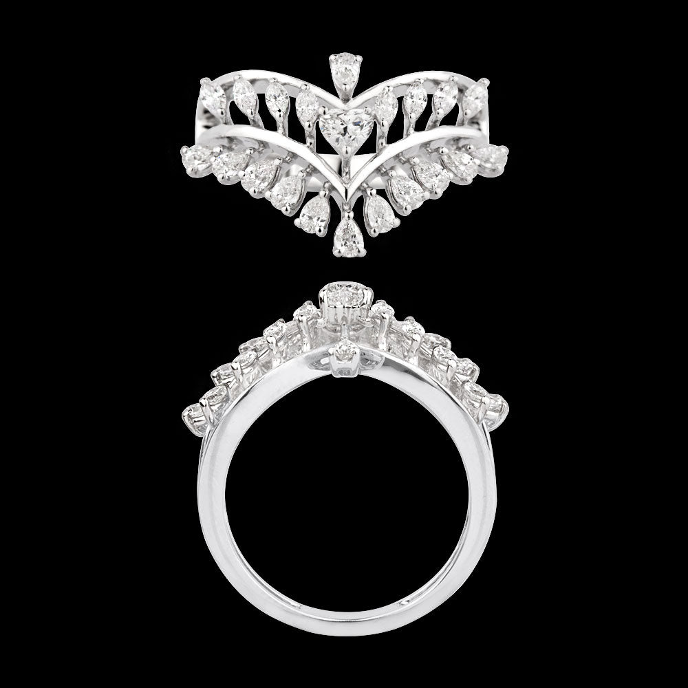 18K White Gold Diamond Ring - 0.845ct VVS-FG
