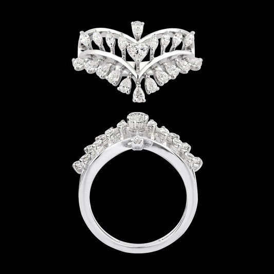 18K White Gold Diamond Ring - 0.845ct VVS-FG