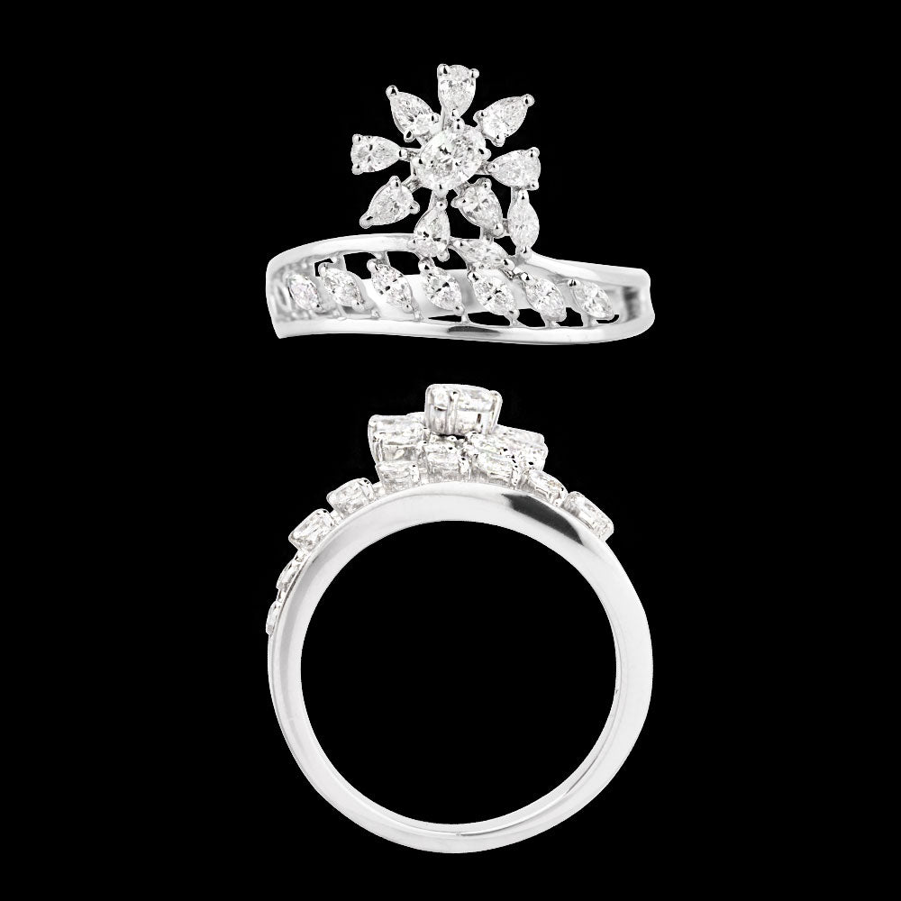 18K White Gold Diamond Ring - 0.697ct VVS-FG