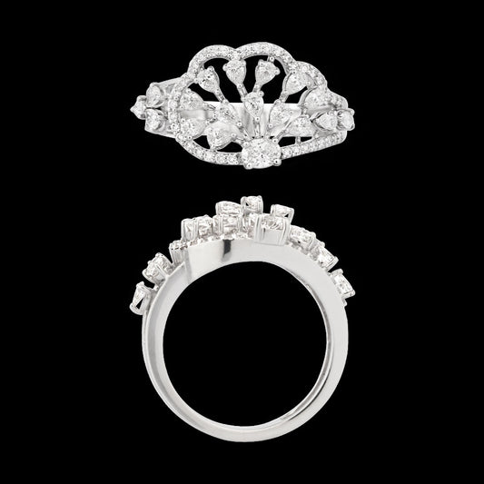 18K White Gold Diamond Ring - 0.84ct VVS-FG