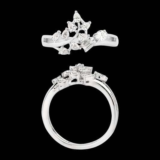 18K White Gold Diamond Ring - 0.458ct VVS-FG