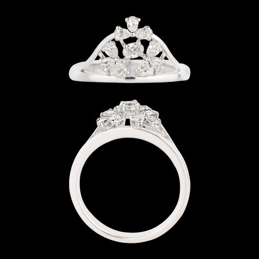 18K White Gold Diamond Ring - 0.452ct VVS-FG