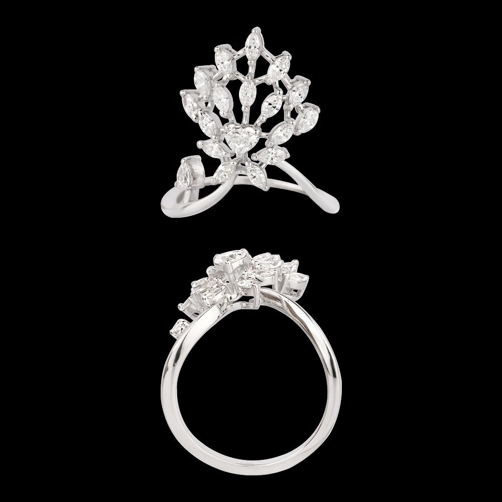 18K White Gold Diamond Ring - 0.796ct VVS-FG