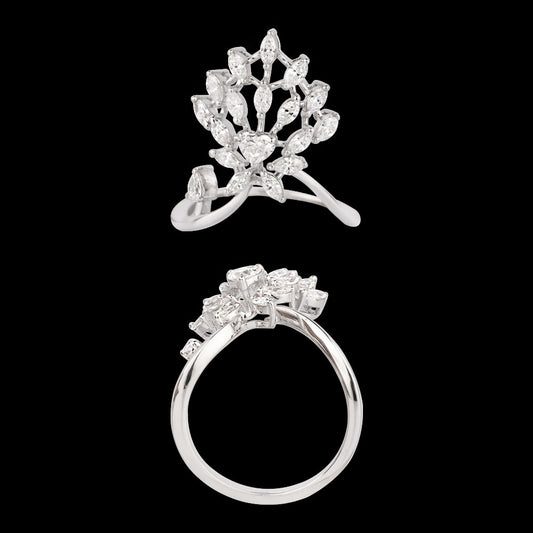 18K White Gold Diamond Ring - 0.796ct VVS-FG