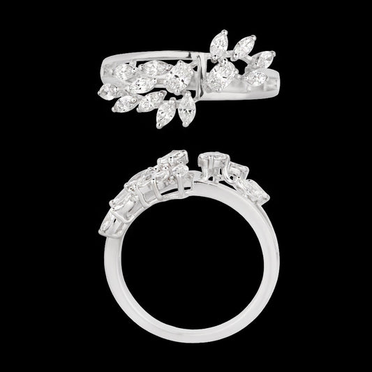18K White Gold Diamond Ring - 0.662ct VVS-FG