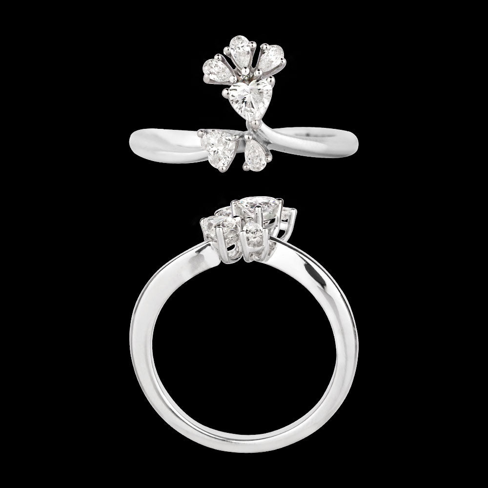 18K White Gold Diamond Ring - 0.523ct VVS-FG