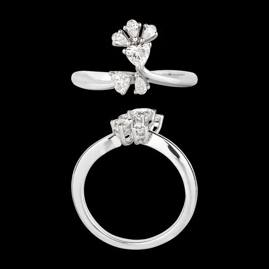 18K White Gold Diamond Ring - 0.523ct VVS-FG