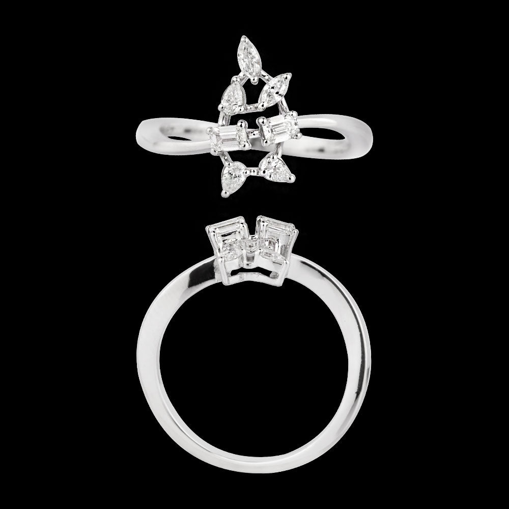 18K White Gold Diamond Ring - 0.372ct VVS-FG