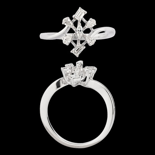18K White Gold Diamond Ring - 0.384ct VVS-FG