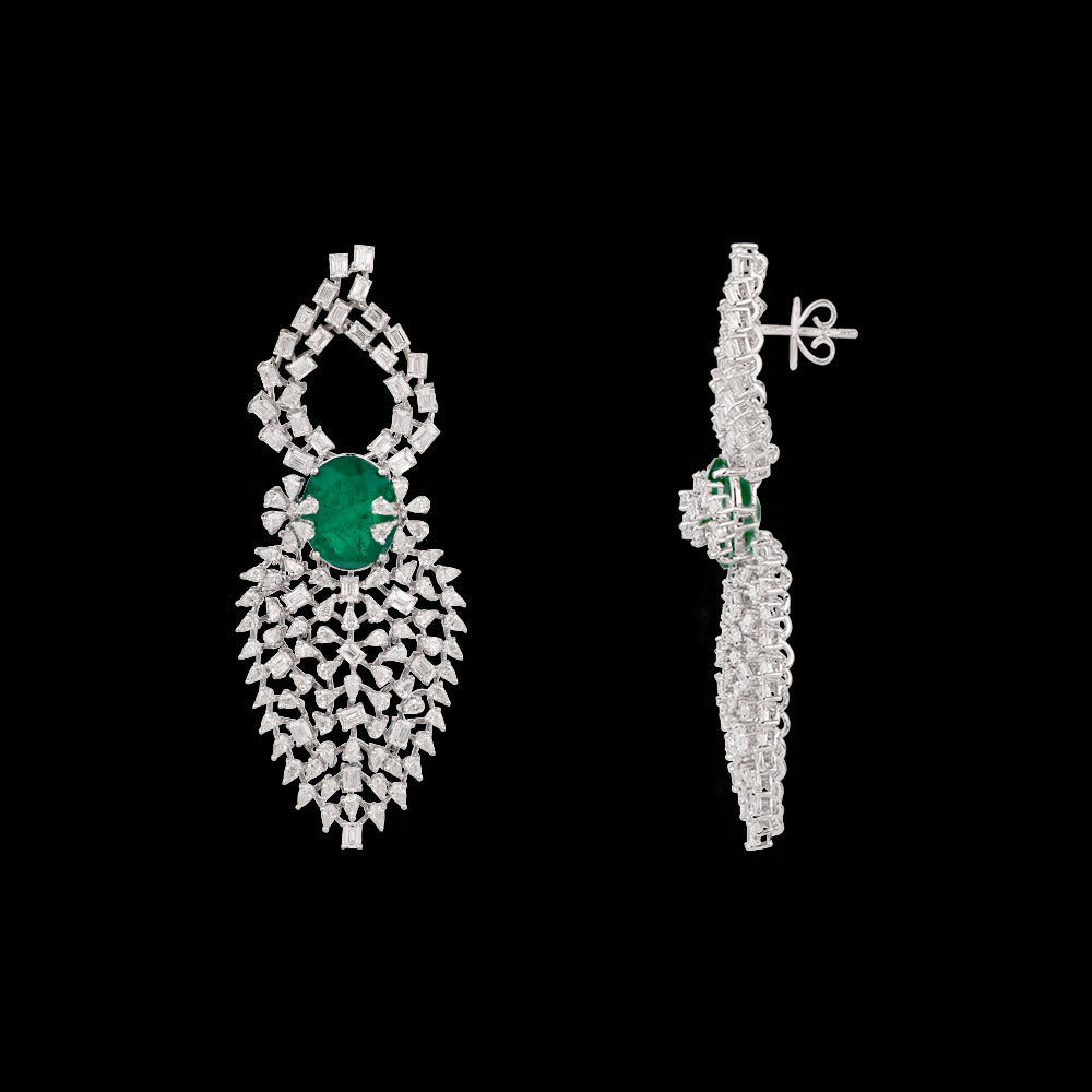 18K White Gold Diamond Jewellery - 13ct VVS-EF with Colour Stones