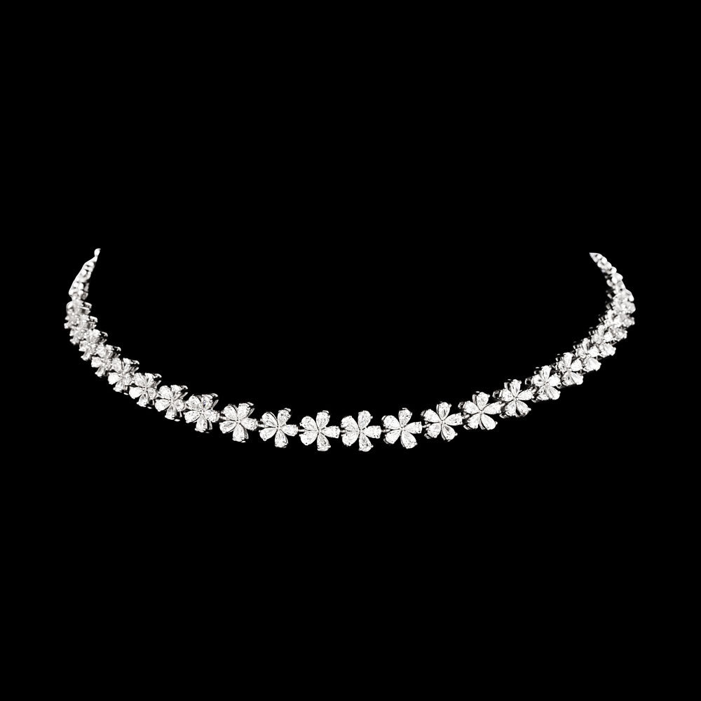 18K White Gold Diamond Necklace - 9.167ct VVS-VS-EF