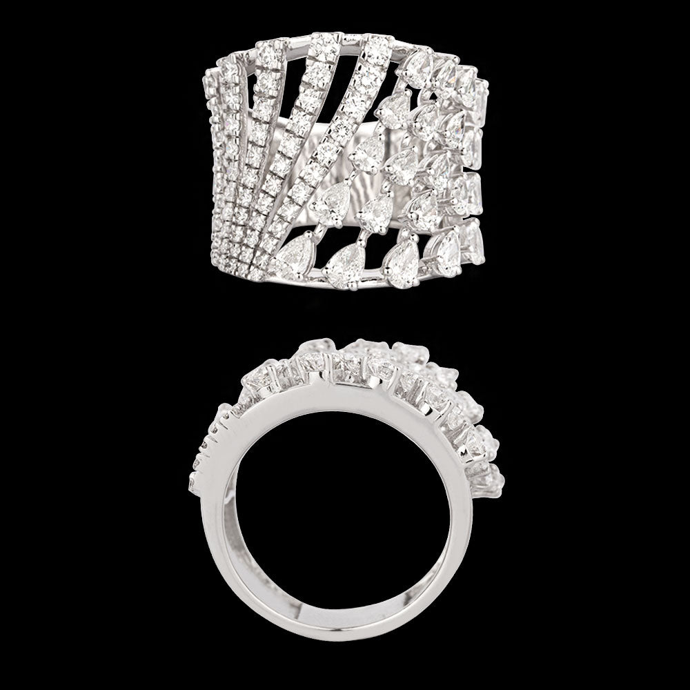 18K White Gold Diamond Ring - 2.573ct VVS-VS-EF