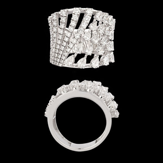 18K White Gold Diamond Ring - 2.573ct VVS-VS-EF