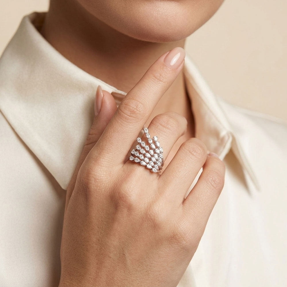 18K White Gold Diamond Ring - 2.663ct VS-SI-EF