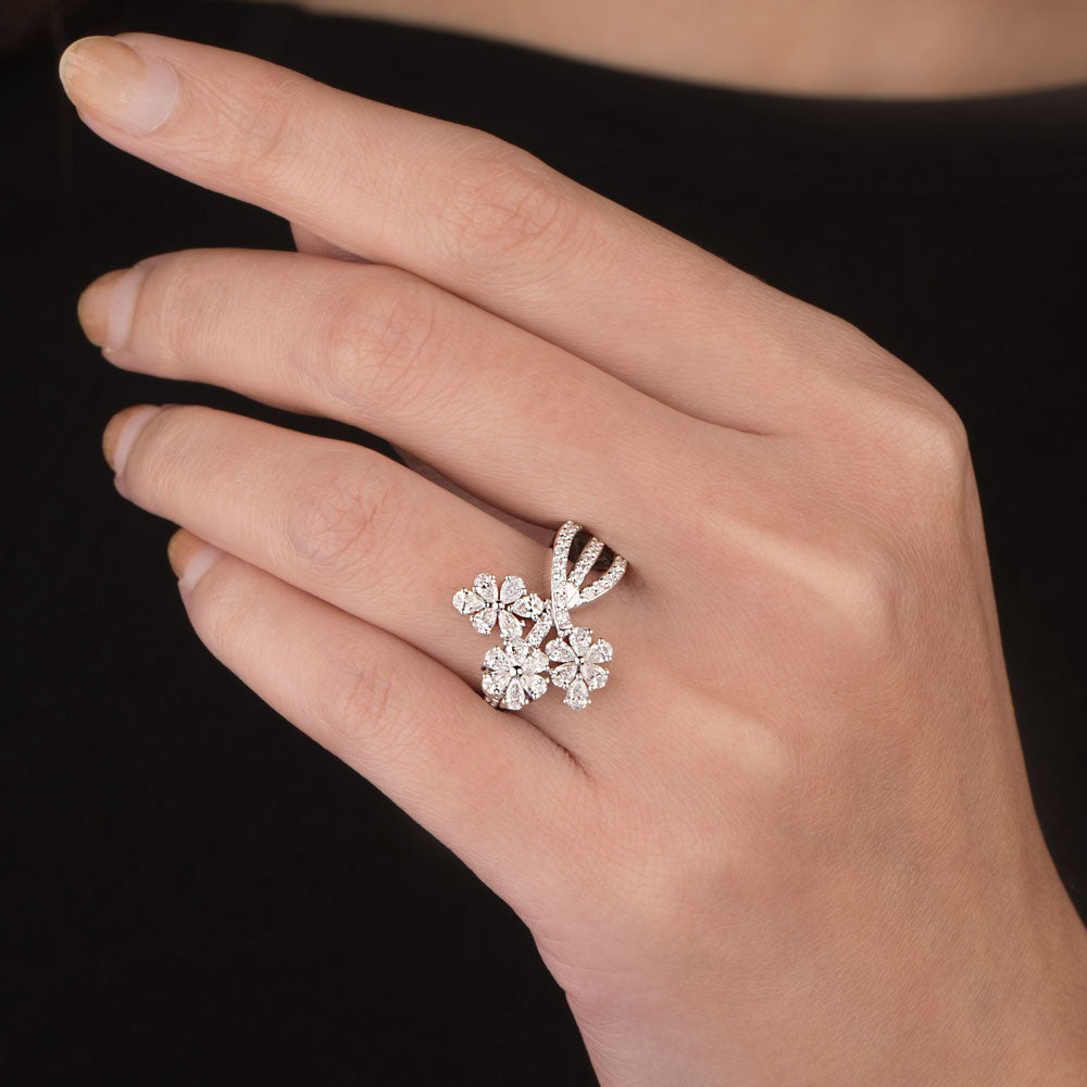 18K White Gold Diamond Ring - 1.152ct VS-SI-EF