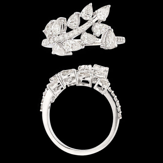 18K White Gold Diamond Ring - 1.256ct VVS-VS-IJ